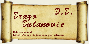 Dražo Dulanović vizit kartica
